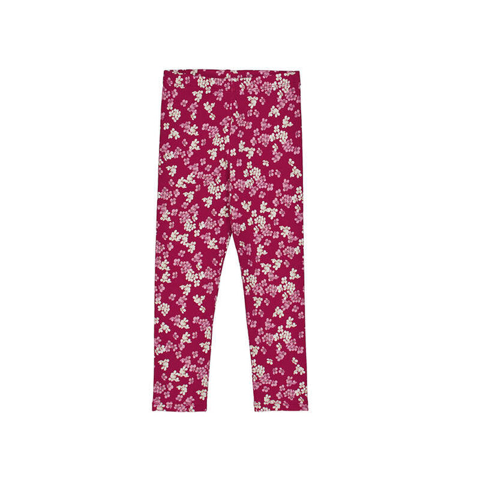 Mayoral Girls Fleece Printed Leggings In Raspberry