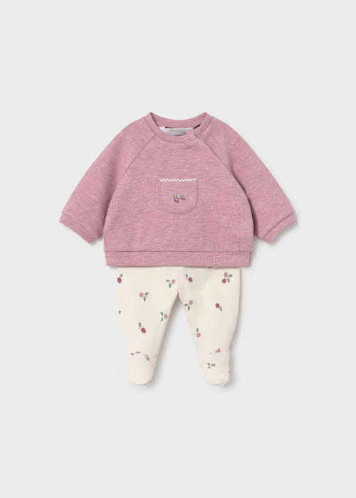 Mayoral Girls Gaiter Set In Mauve