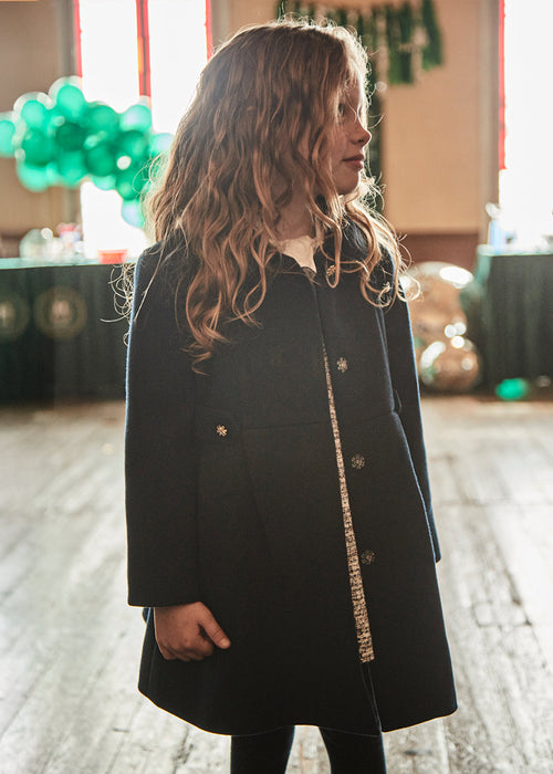 Mayoral Girls Navy Woolen Coat
