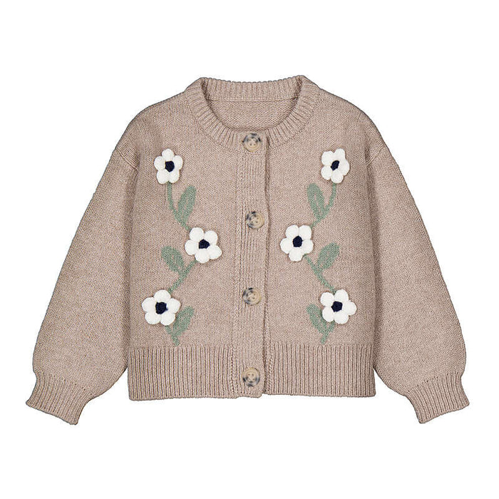 Mayoral Girls Knitting cardigan In Waffle Mix