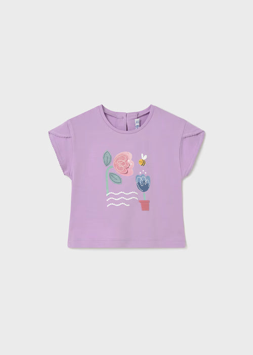 Mayoral Girls Short Sleeve Interactive Lilac T-Shirt