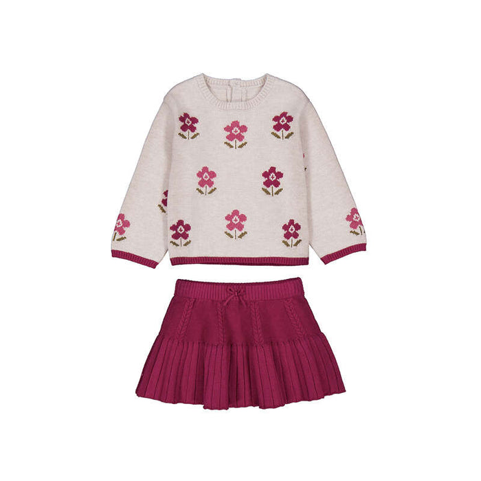 Mayoral Girls Trico Skirt In Raspberry