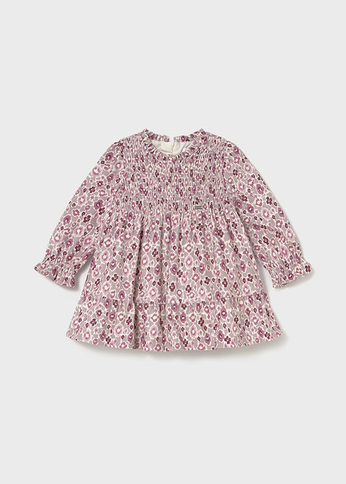 Mayoral Girls Printed Velvet Dress Crystal