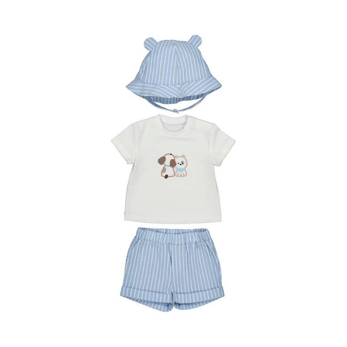 Mayoral Layette Boys Nautic Short & Hat Set