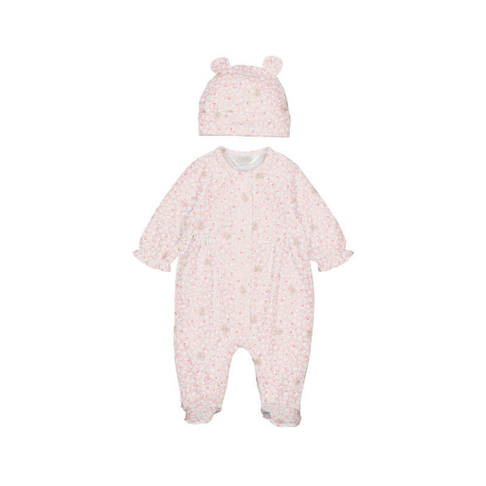 Mayoral Layette Girl Baby Rose Romper And Hat