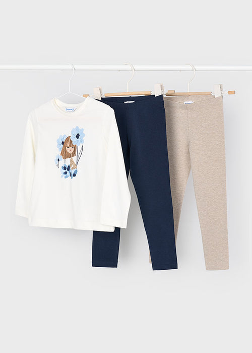Mayoral Girls Navy Leggings 2 Piece Set
