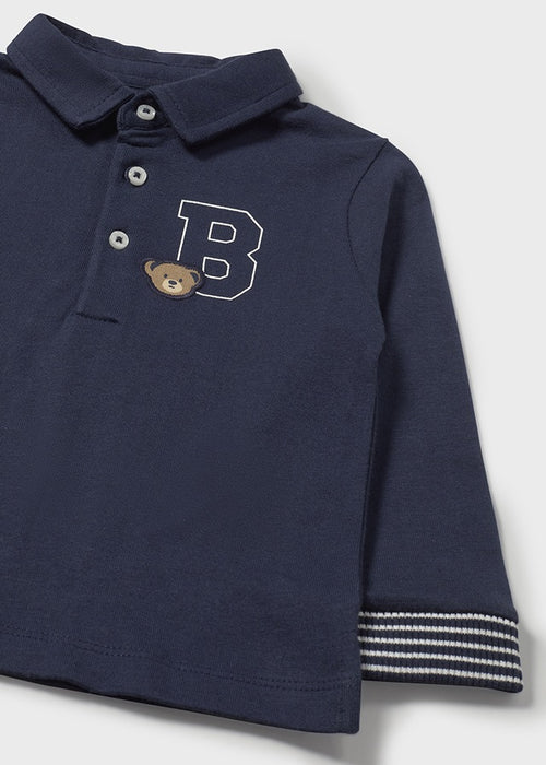 Mayoral Boys Long Sleeve Smooth Detail Polo Top