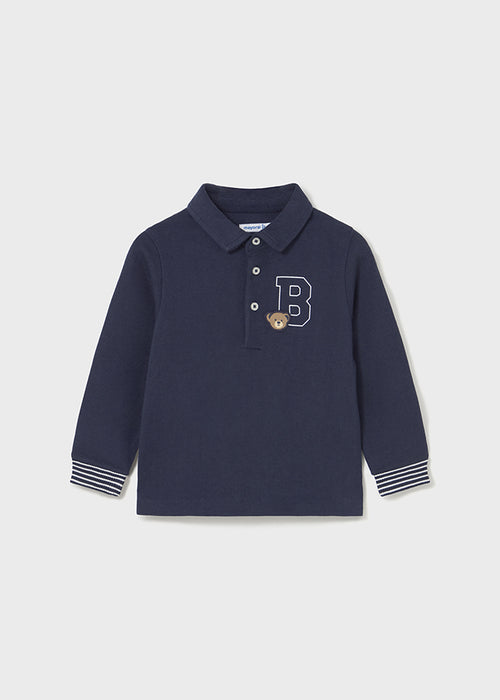 Mayoral Boys Long Sleeve Smooth Detail Polo Top