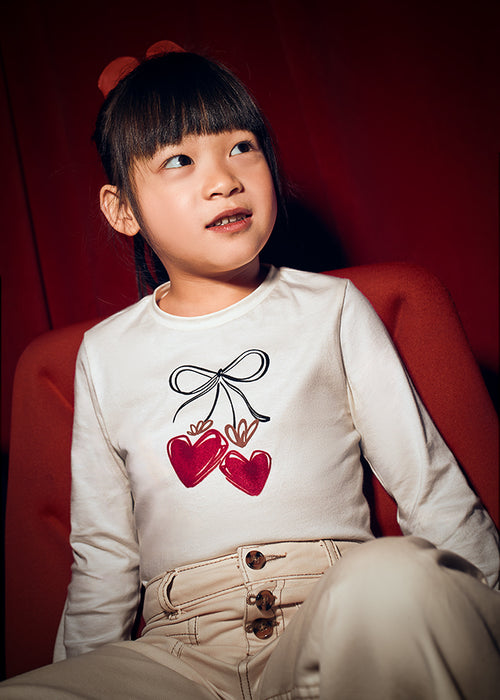 Mayoral Girls Macchiato Long Sleeve T-shirt
