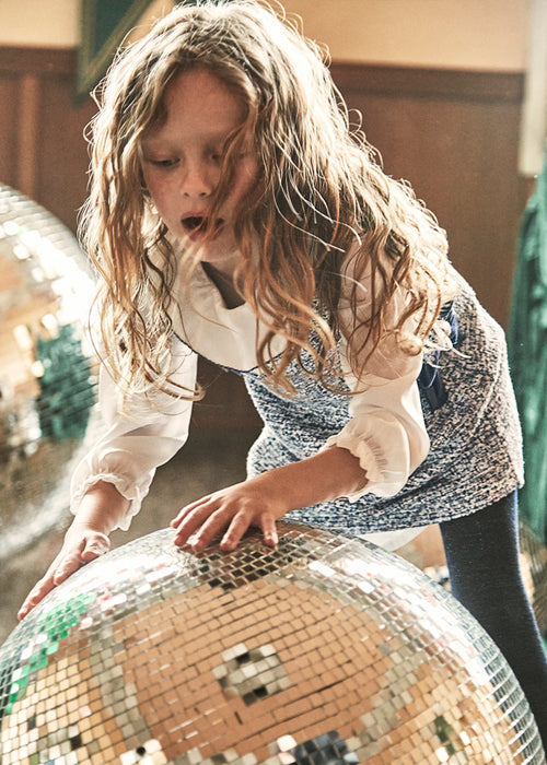 Mayoral Girls Ocean Combined Pinafore Dress