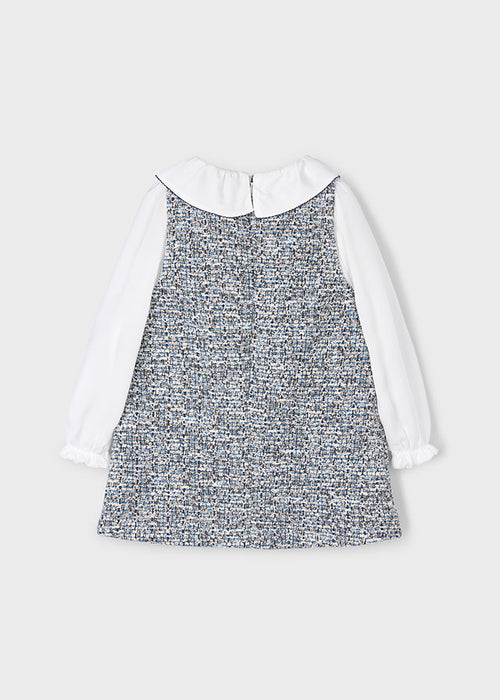 Mayoral Girls Ocean Combined Pinafore Dress