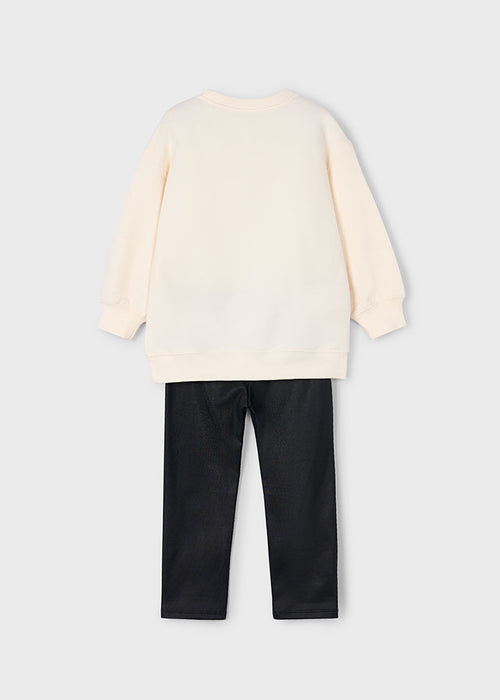 Mayoral Girls Black Pullover Leggings 2 Piece Set