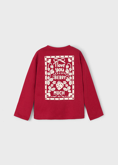Mayoral Girls Red Long Sleeve T-shirt