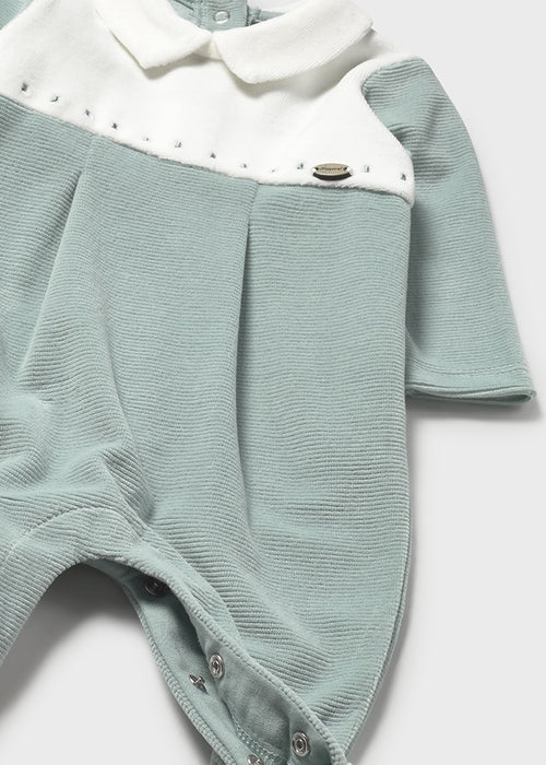 Mayoral Newborn Boys Velour Onesie