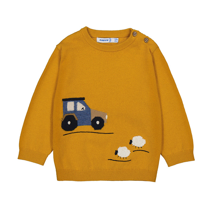 Mayoral Boys Ochre Tractor Jumper