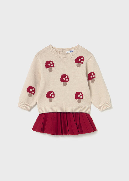 Mayoral Girls Red Tricot Skirt