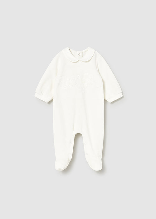 Mayoral Newborn Girl Velour Onesie