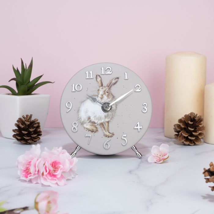 Wrendale 'Winter hare' Hare Mantel Clock