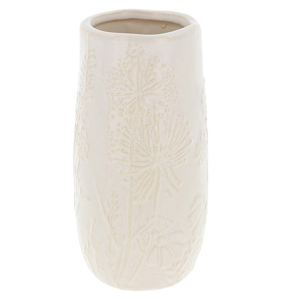Meadow Sweet Cream Tapered Vase
