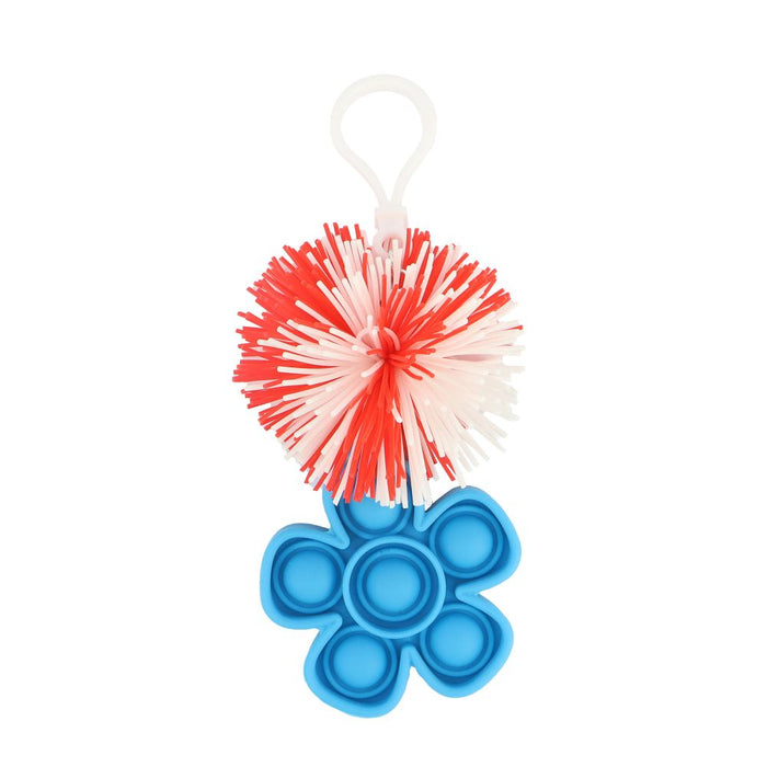 Keycraft Sensory Pom Pom Fidget Toy Keyring