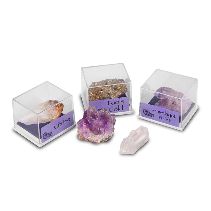 Keycraft Rainbow Boxed Geode Mineral Collection