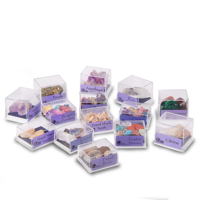 Keycraft Rainbow Boxed Geode Mineral Collection