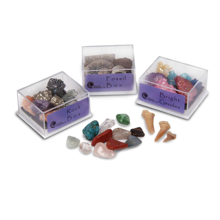 Keycraft Rainbow Boxed Geode Mineral Collection