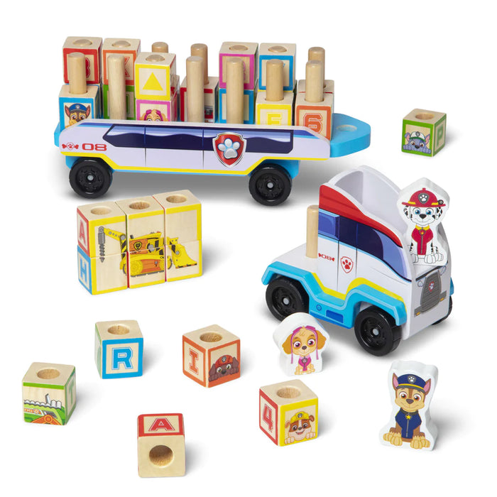 Melissa and doug top alphabet blocks wooden truck