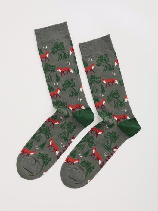 Seasalt Men's Bamboo Arty Socks In Dulas Fox Sorrel