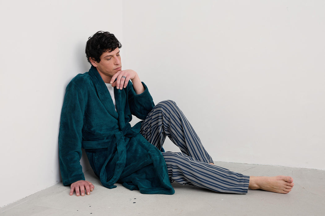 Seasalt Men's Potter Robe In Dark Lake