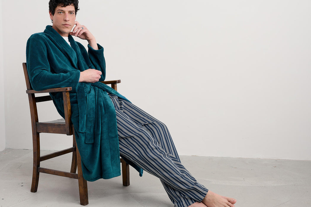 Seasalt Men's Potter Robe In Dark Lake