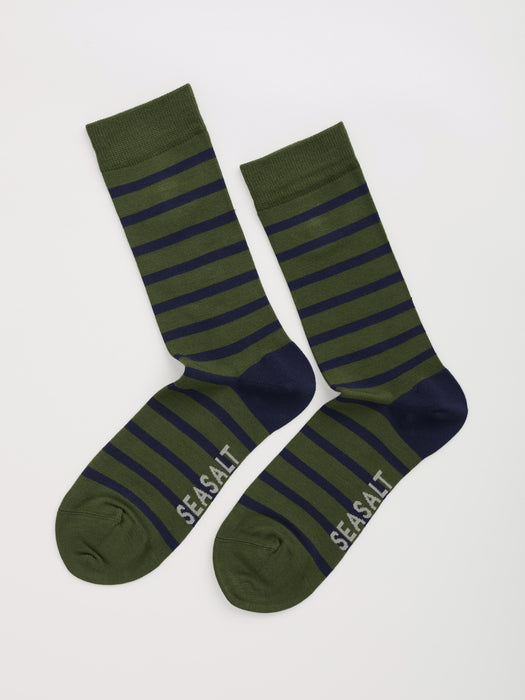 Seasalt Men's Sailor Socks In Breton Hosta Maritime