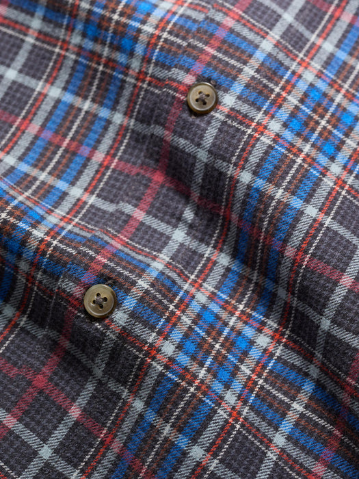 Seasalt Men's Fathomer Checked Shirt In Blue Buoy Onyx