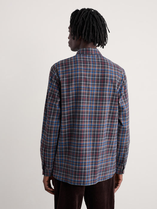 Seasalt Men's Fathomer Checked Shirt In Blue Buoy Onyx
