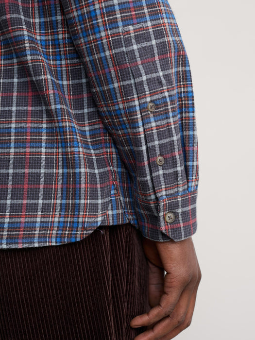 Seasalt Men's Fathomer Checked Shirt In Blue Buoy Onyx