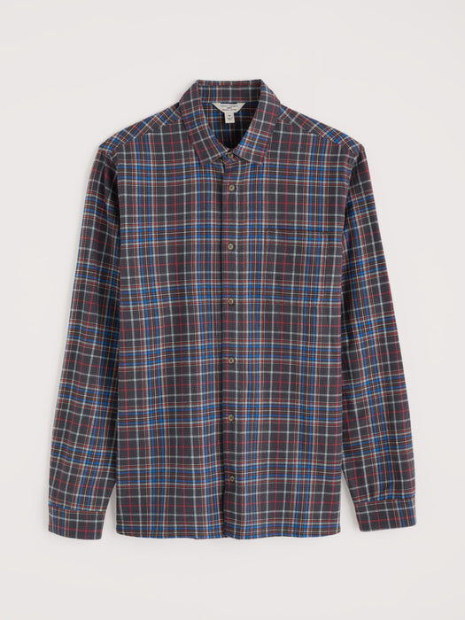 Seasalt Men's Fathomer Checked Shirt In Blue Buoy Onyx