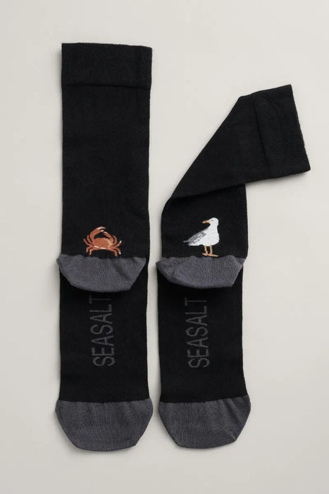 Seasalt Men's Everyday Socks - Duality Onyx