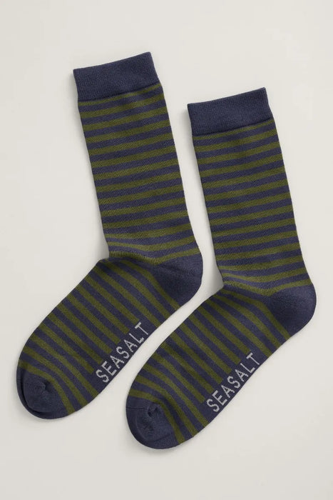 Seasalt Men's Sailor Socks - Weatherboard Magpie Hosta
