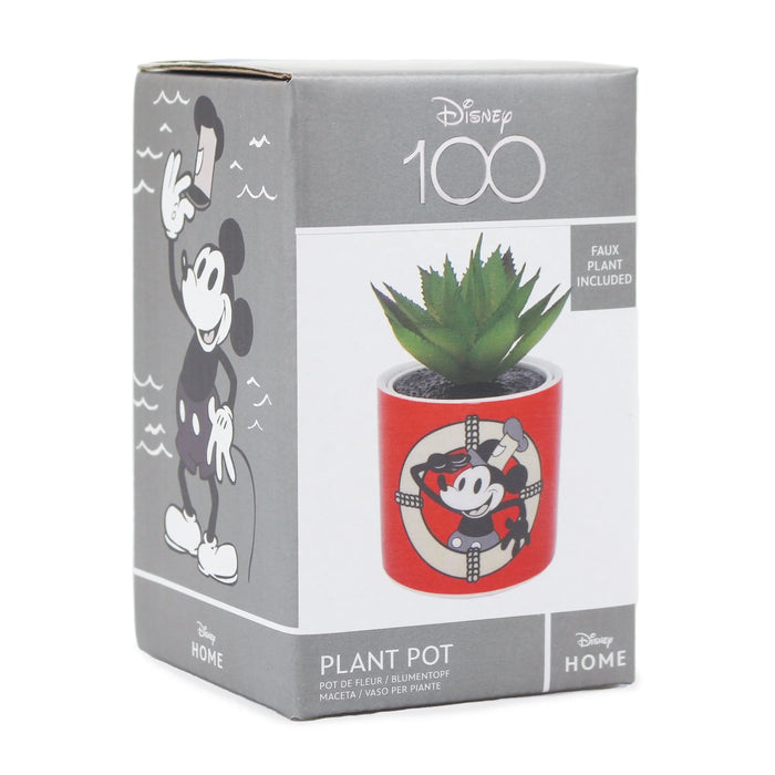 Disney Mickey Mouse Steam Boat Willie Faux Plant Pot