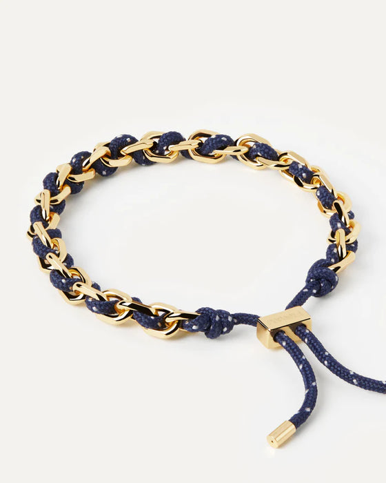 PDPAOLA Midnight Rope and Chain Bracelet Gold