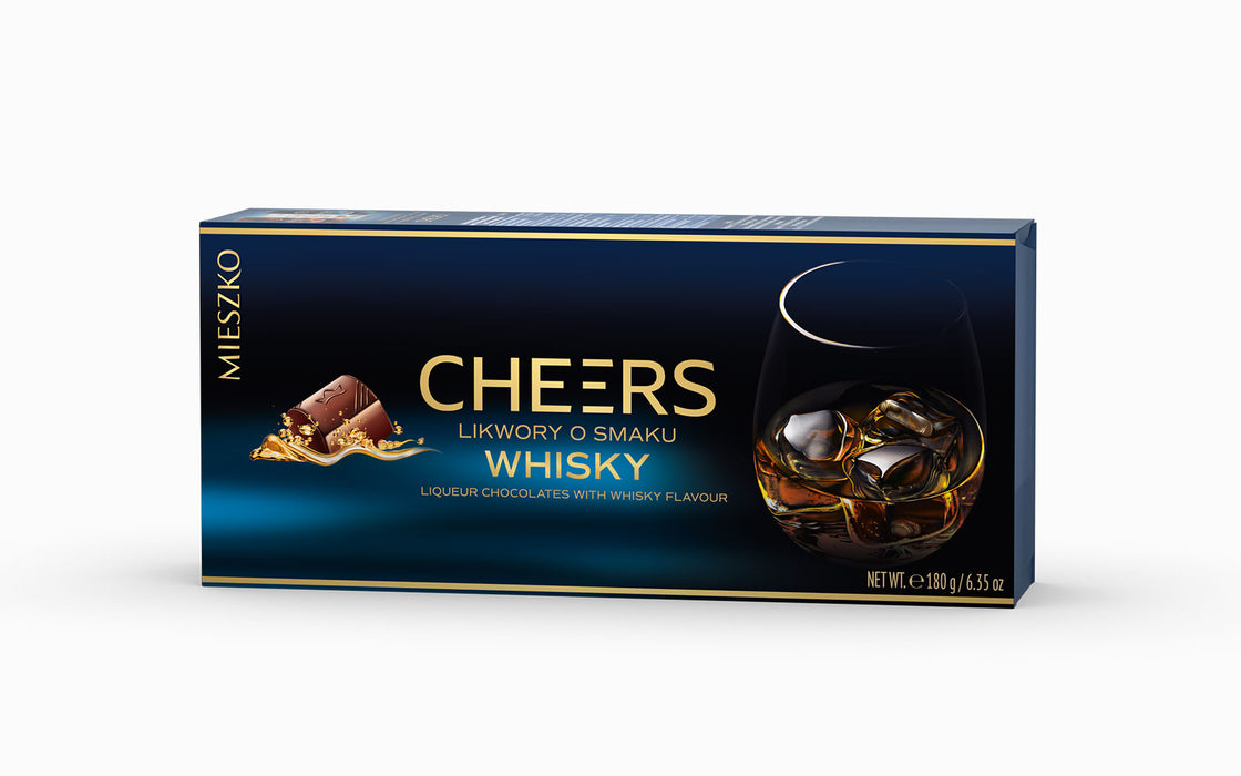 Mieszko Whisky Cheers Liqueur Chocolates 180g