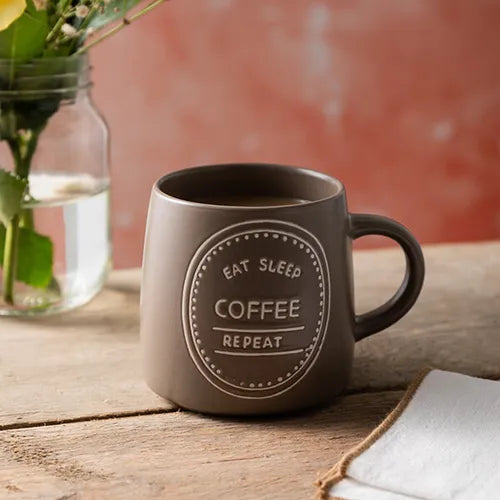 Mikasa Eat Sleep Coffee Repeat 400ml Mug