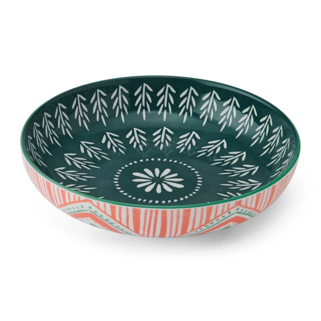 Mikasa Folk Pattern Stoneware Bowl