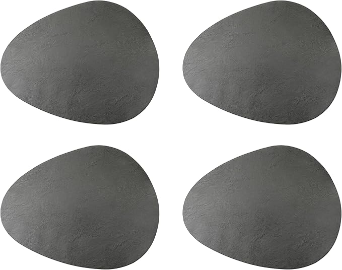 Mikasa Pebble Placemats Slate Grey Set Of 4
