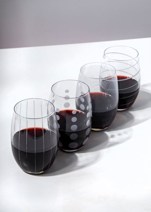 Mikasa Cheers Set Of 4 17Oz Stemless Wine Glasses