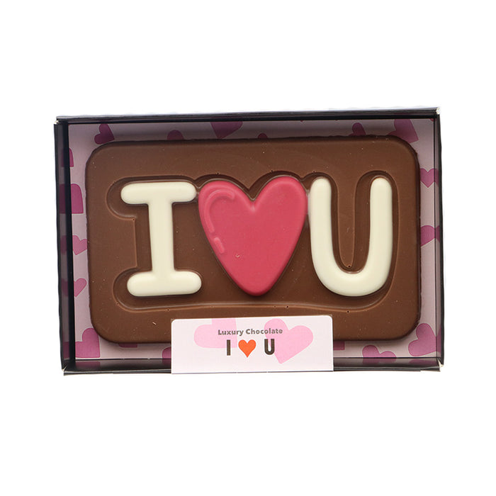 Welsh Chocolate Milk & Chocolate I Love you Plaque