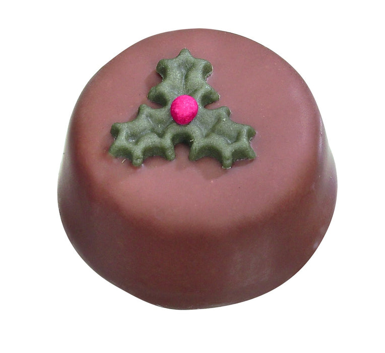 Milk Chocolate Caramel With Holly Decoration