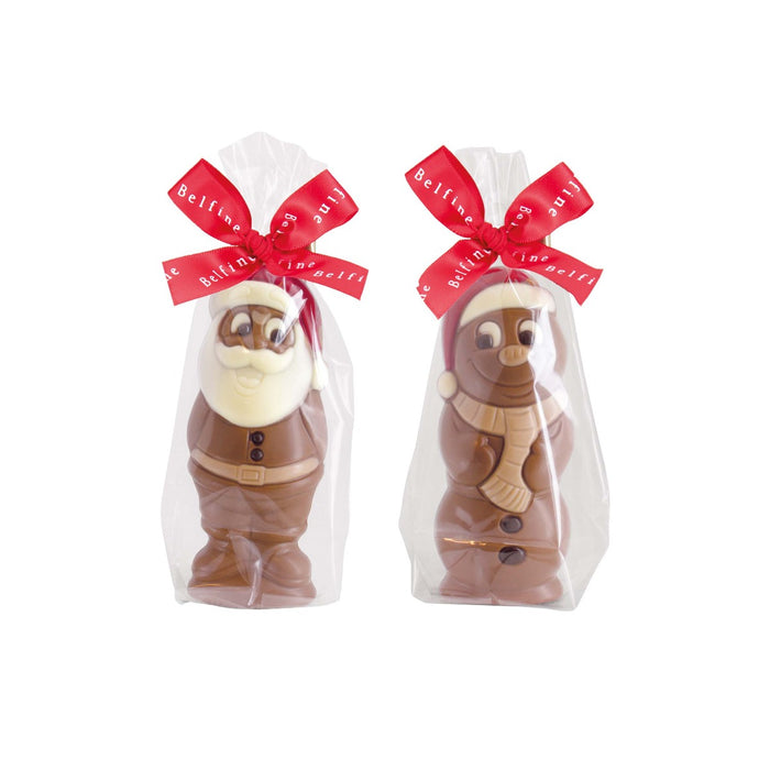 Christmas Milk Chocolate Bear Wicky, Santa Billy & Snowman Woody