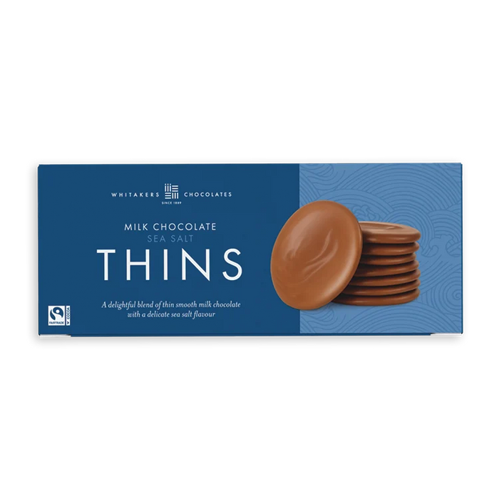 Whitakers Sea Salt Milk Chocolate Thins 150g