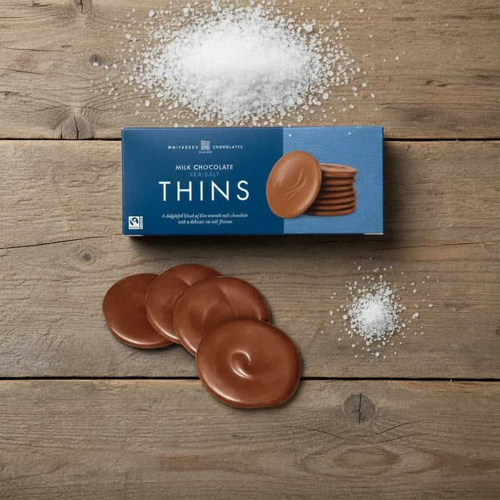 Whitakers Sea Salt Milk Chocolate Thins 150g